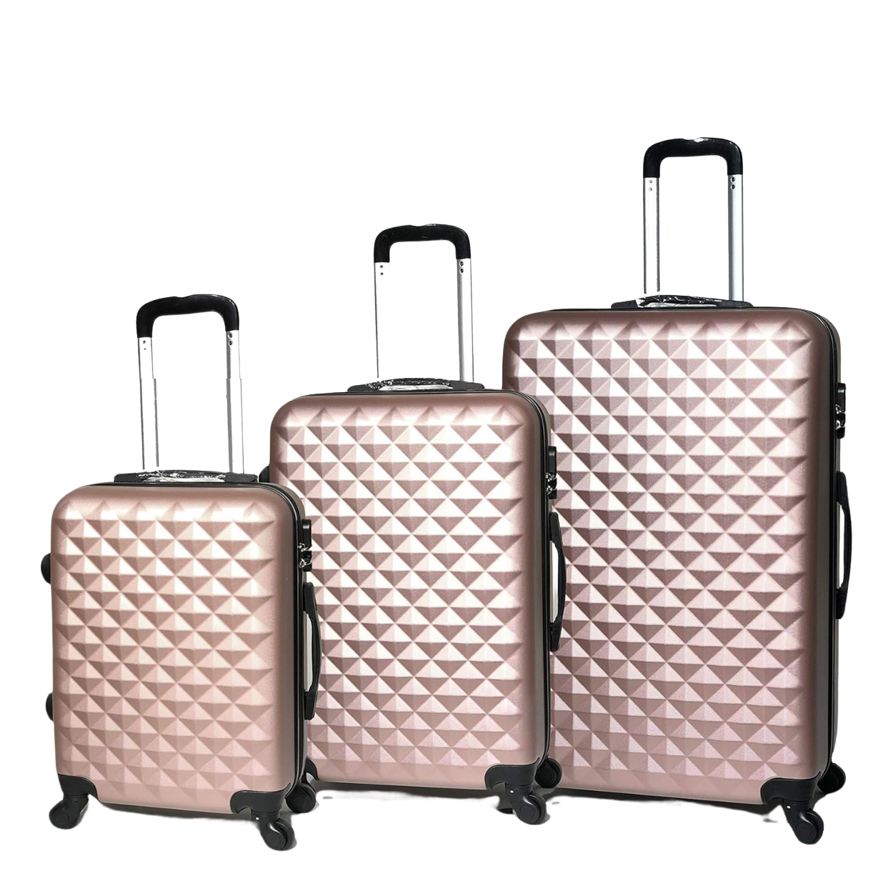 3-Piece Urban Luggage Set | Cabin Suitcase | Medium Suitcase | Large Suitcase – Rose Gold
