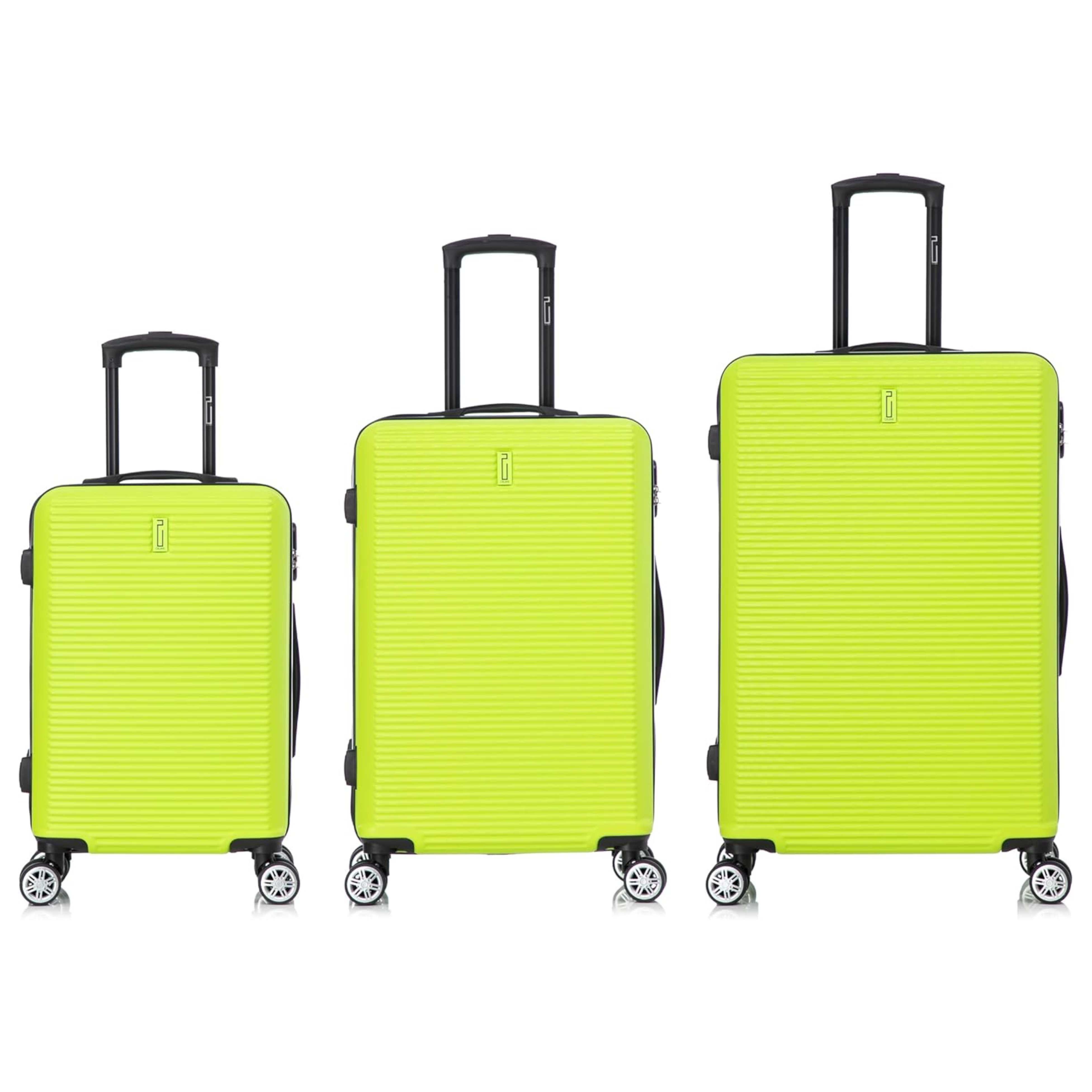 3 Piece Weekend Suitcase Set - Cabin Suitcase | Medium Suitcase | Large Suitcase - Green
