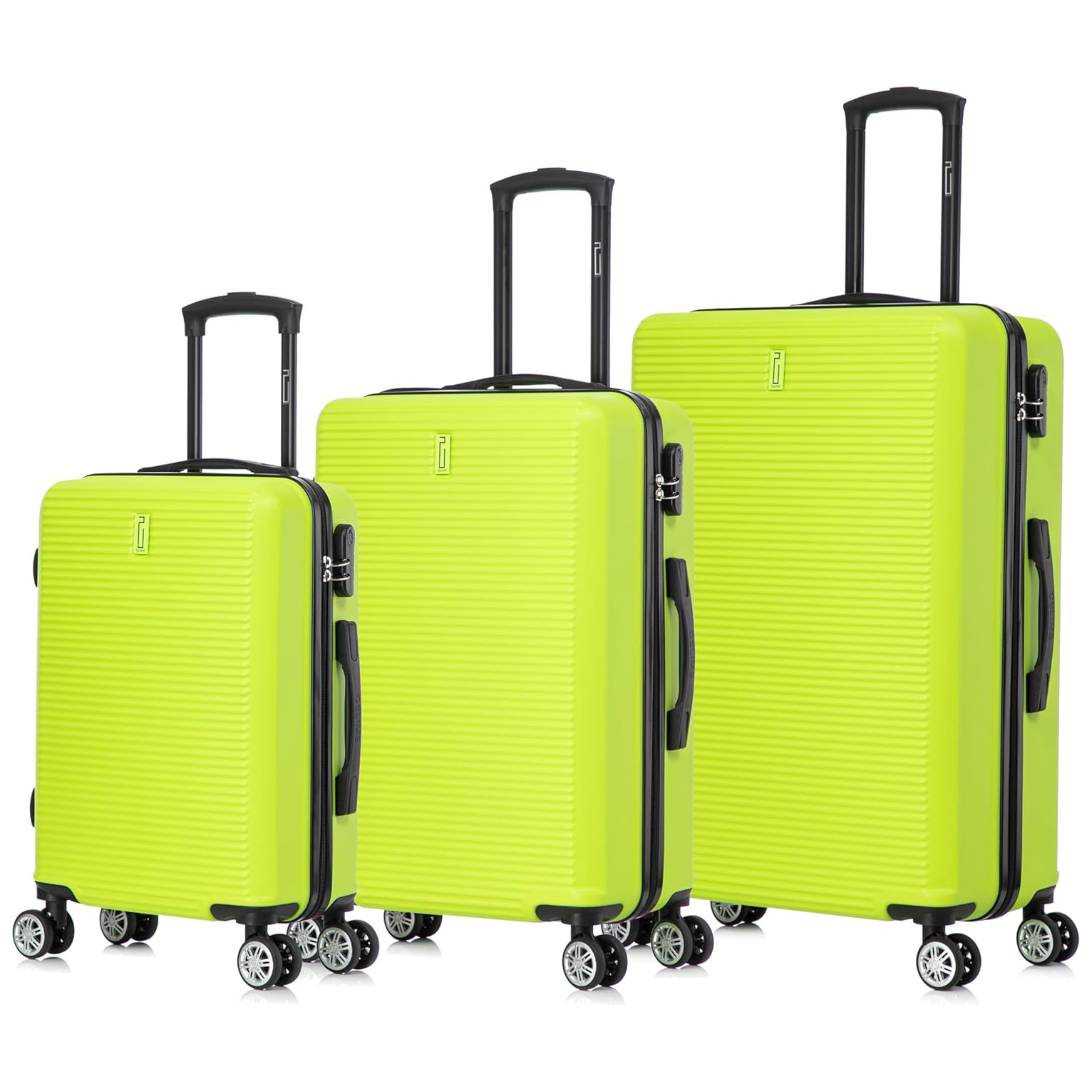 3 Piece Weekend Suitcase Set - Cabin Suitcase | Medium Suitcase | Large Suitcase - Green