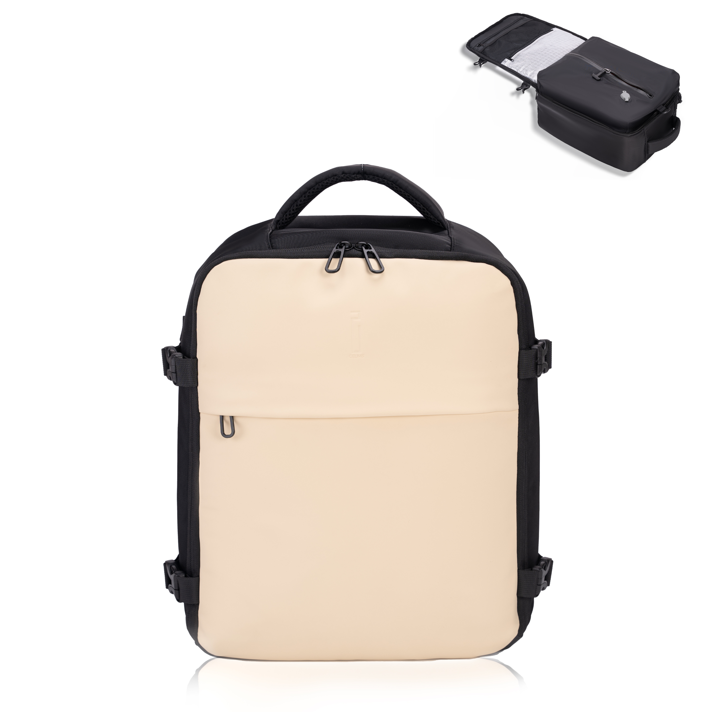 Mochila CELIMS sellada al vacío 40x30x20 - Equipaje de mano - Impermeable - Caqui