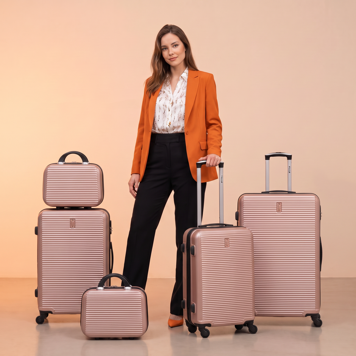 SET - Set de 5 piezas - ABS (XL-75cm) (L-65cm) (S-55cm) (Tocador 30 y 35cm) 