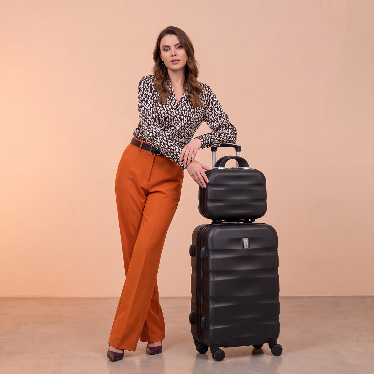 Maleta de cabina ABS con neceser - S (55 cm) 