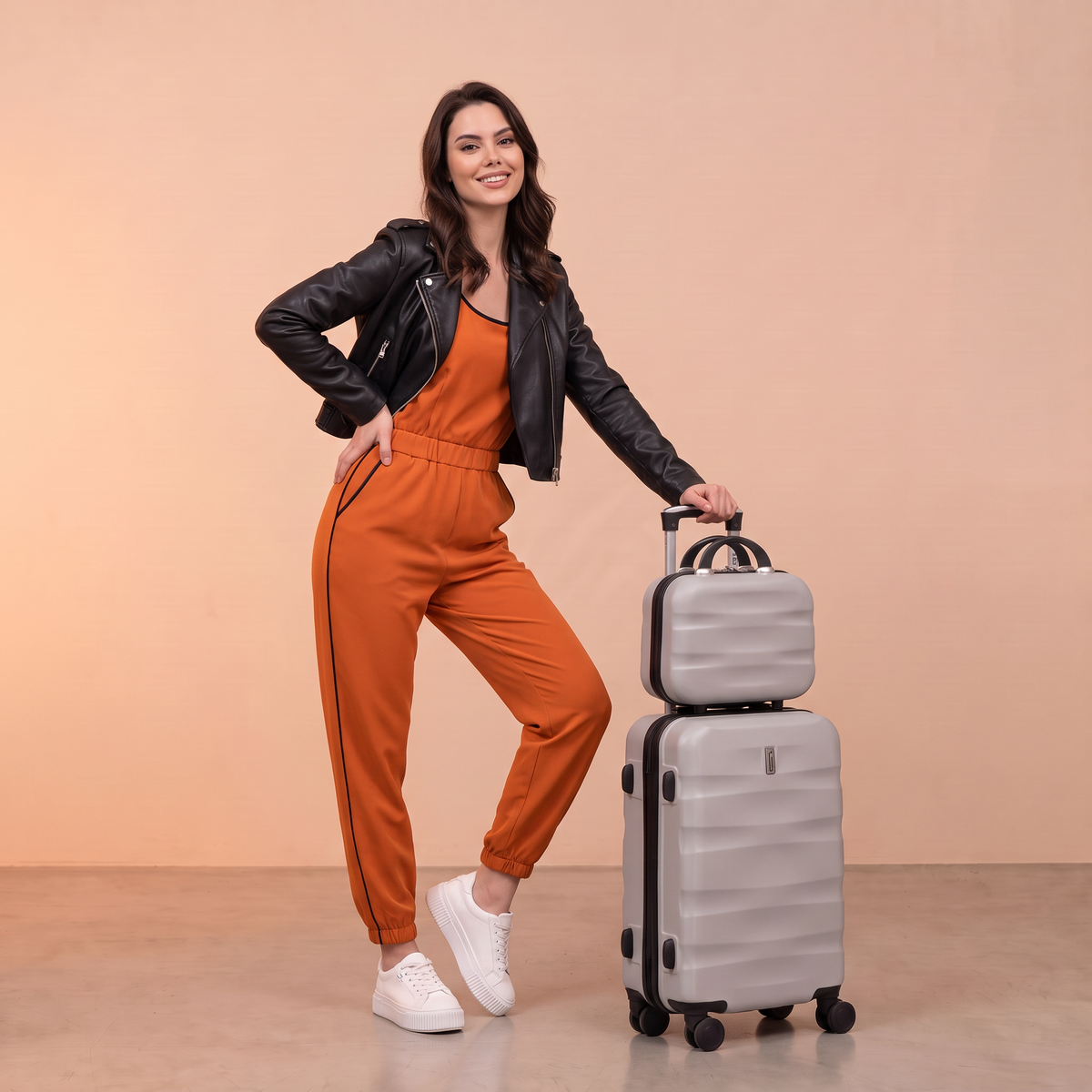 Maleta de cabina ABS con neceser - S (55 cm) 